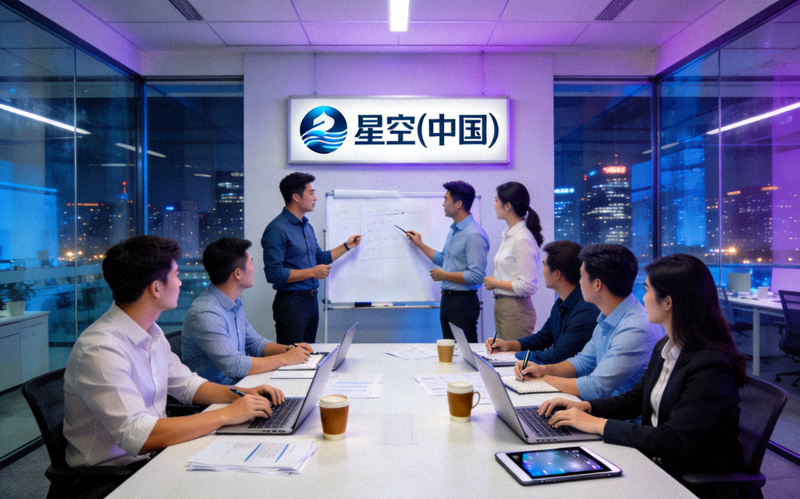 星空(中国)现代化办公室内部团队协作场景